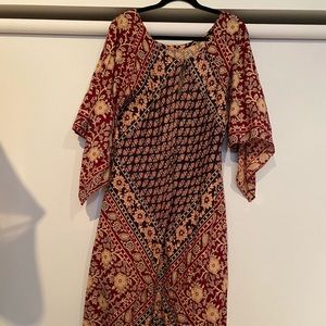 Vintage Indian fabric maxi dress OS
